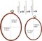 Embroidery Hoop, 4 Pack Oval Embroidery Hoop, Imitated Wood Display Frame with 30 Pieces Embroidery Needles, Embroidery Frame and Cross Stitch Hoop for Art Craft Sewing and Wall Hanging
